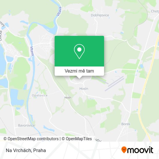 Na Vrchách mapa