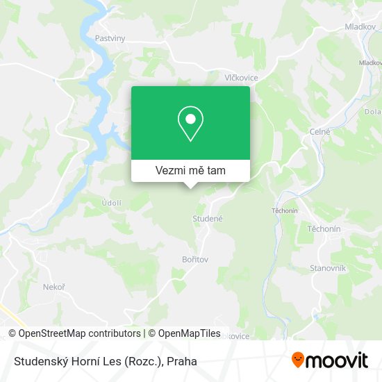 Studenský Horní Les (Rozc.) mapa
