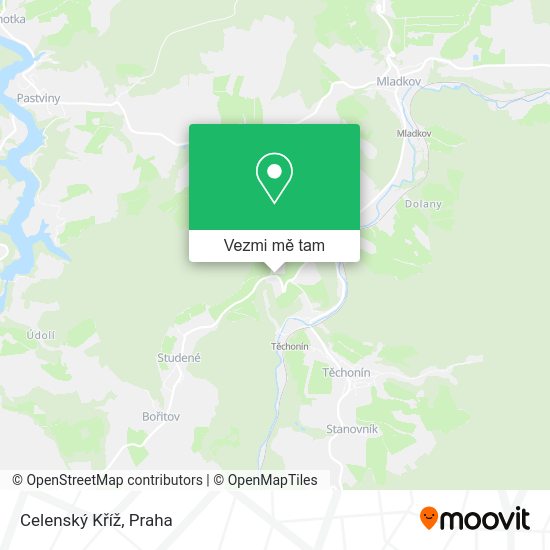 Celenský Kříž mapa
