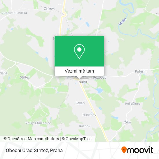 Obecní Úřad Střítež mapa