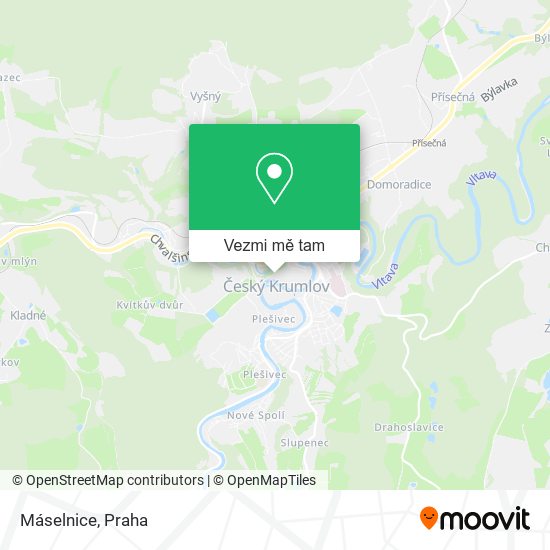 Máselnice mapa