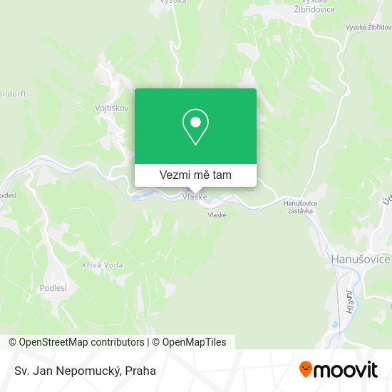 Sv. Jan Nepomucký mapa