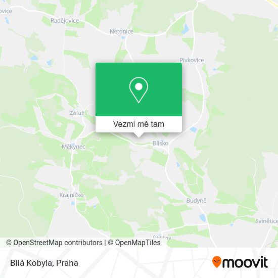 Bílá Kobyla mapa