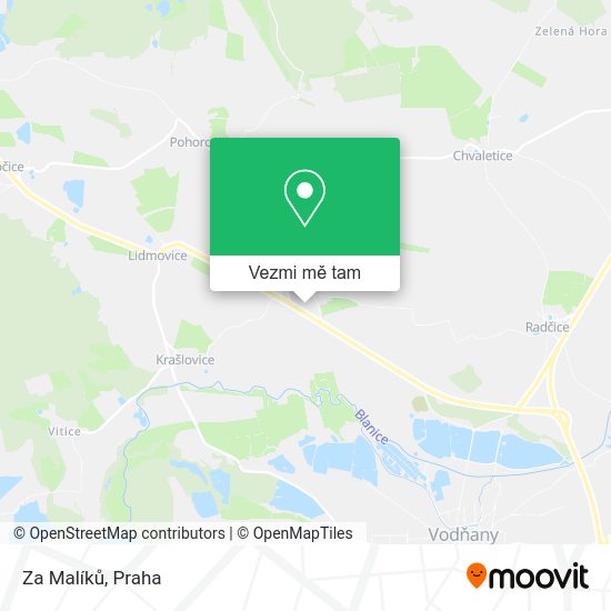 Za Malíků mapa