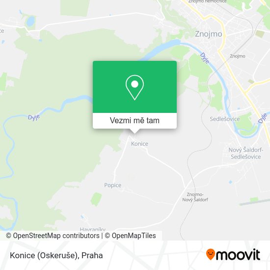 Konice (Oskeruše) mapa