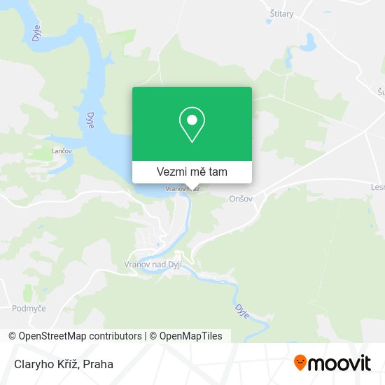 Claryho Kříž mapa