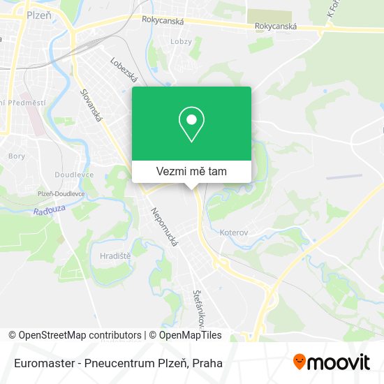 Euromaster - Pneucentrum Plzeň mapa