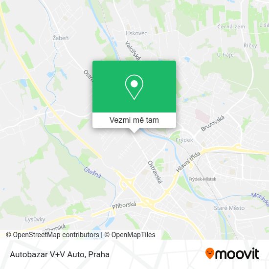 Autobazar V+V Auto mapa