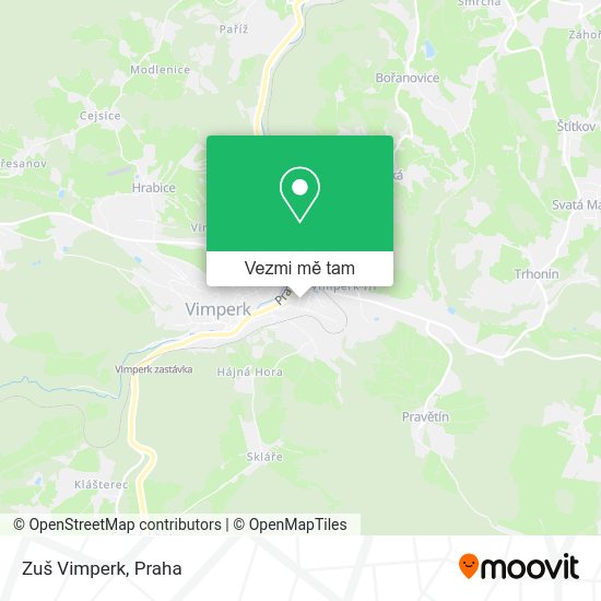 Zuš Vimperk mapa