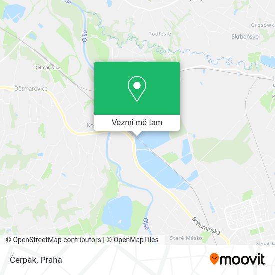 Čerpák mapa