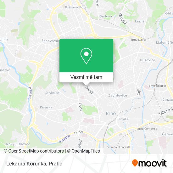 Lékárna Korunka mapa