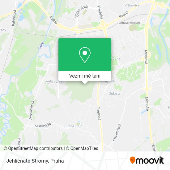 Jehličnaté Stromy mapa