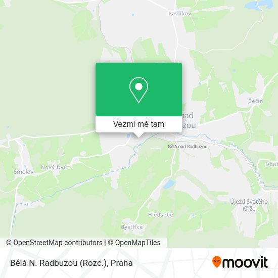 Bělá N. Radbuzou (Rozc.) mapa