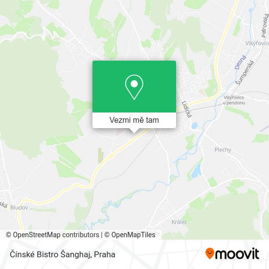 Čínské Bistro Šanghaj mapa