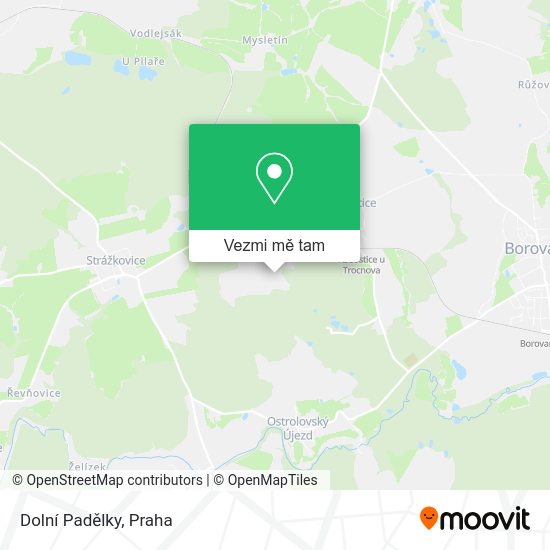 Dolní Padělky mapa