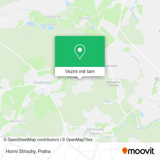 Horní Strouhy mapa