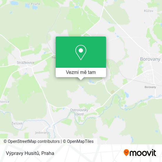 Výpravy Husitů mapa