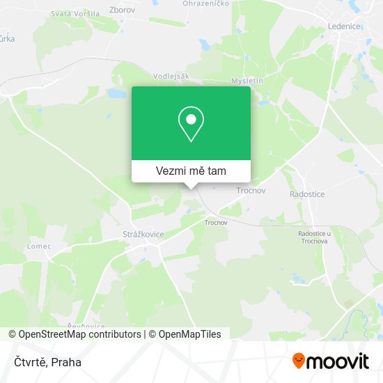 Čtvrtě mapa