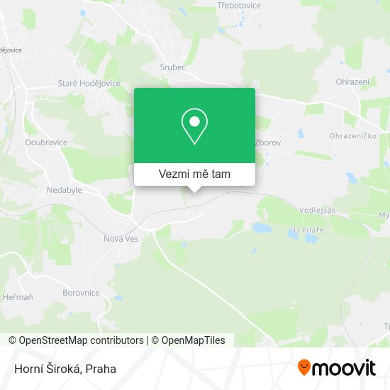 Horní Široká mapa