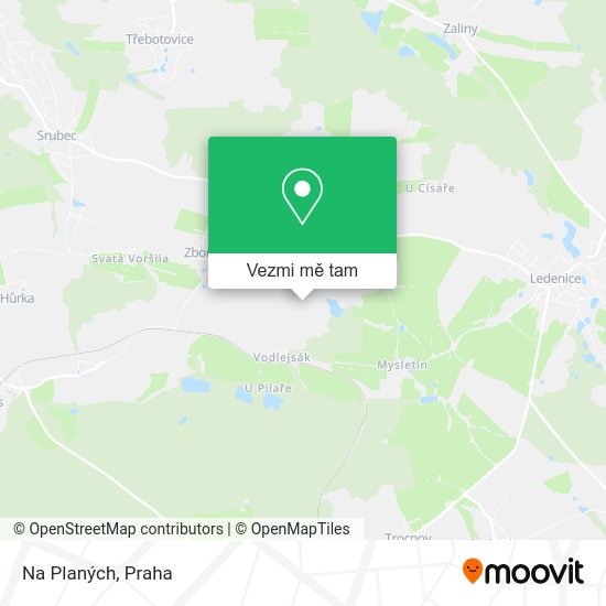 Na Planých mapa