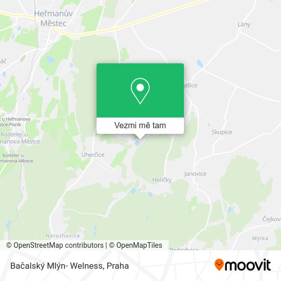Bačalský Mlýn- Welness mapa