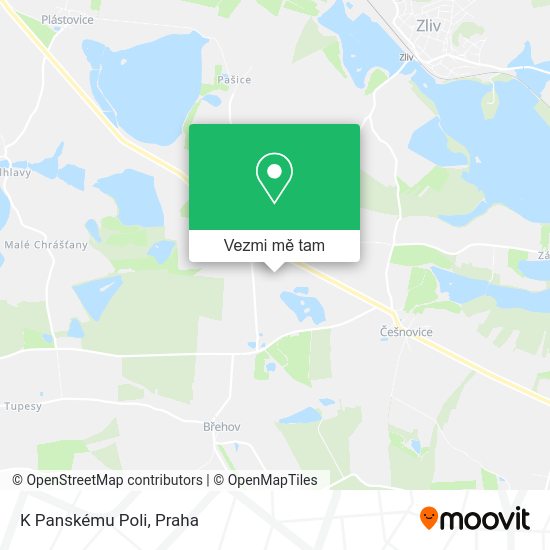 K Panskému Poli mapa