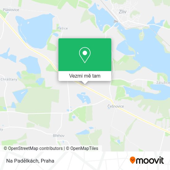 Na Padělkách mapa