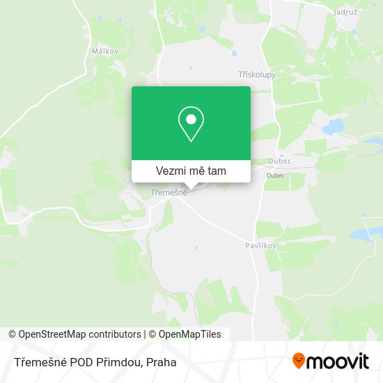 Třemešné POD Přimdou mapa