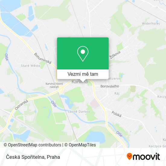 Česká Spořitelna mapa
