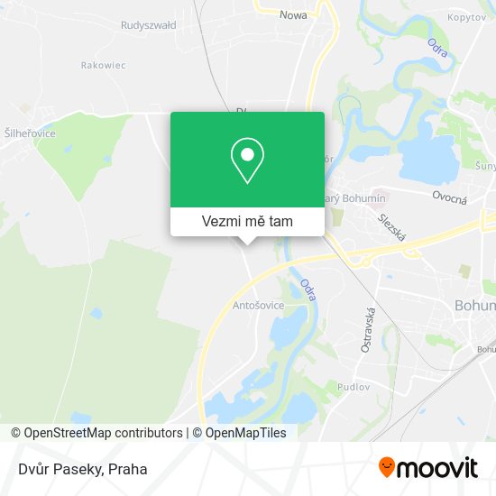 Dvůr Paseky mapa