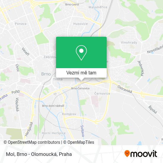 Mol, Brno - Olomoucká mapa