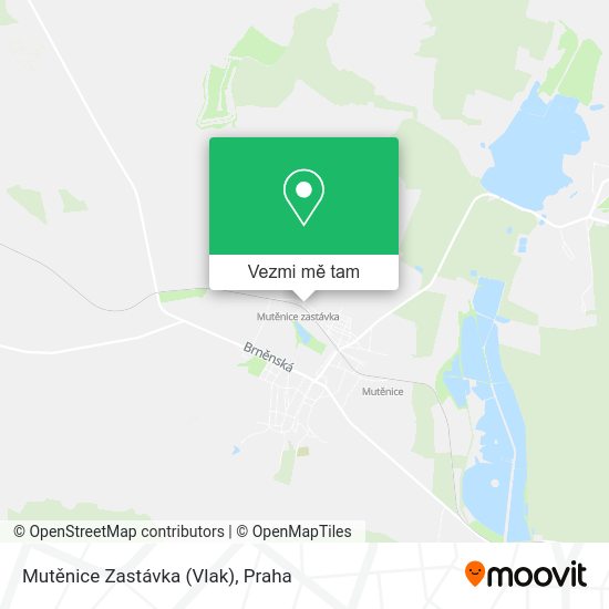Mutěnice Zastávka (Vlak) mapa
