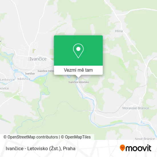 Ivančice - Letovisko (Žst.) mapa