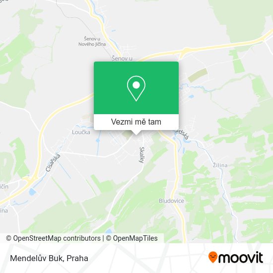 Mendelův Buk mapa