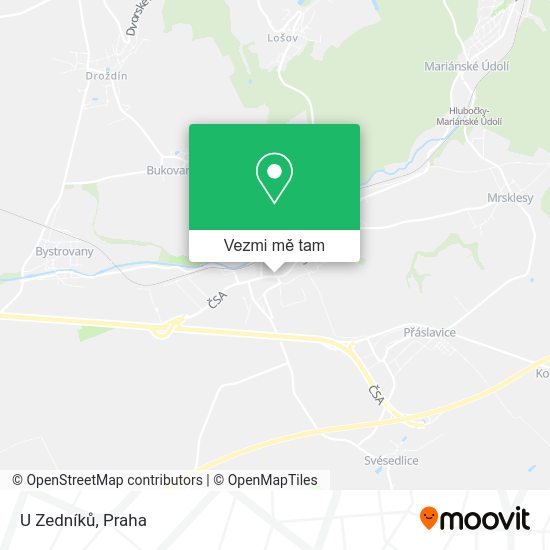 U Zedníků mapa