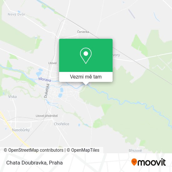 Chata Doubravka mapa