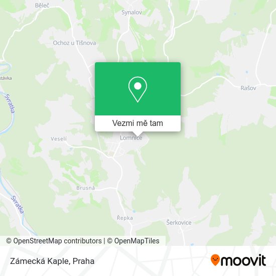 Zámecká Kaple mapa