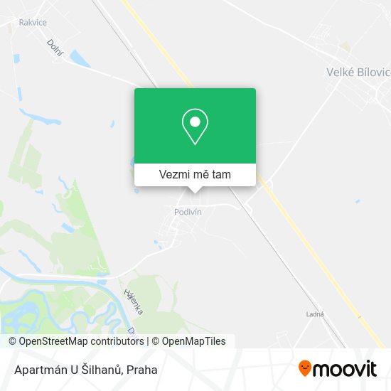Apartmán U Šilhanů mapa