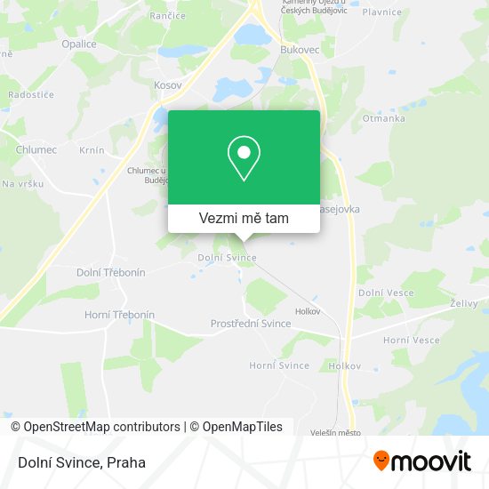 Dolní Svince mapa