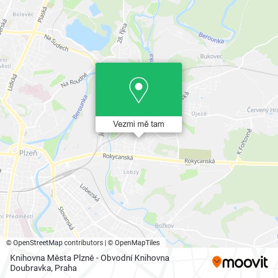Knihovna Města Plzně - Obvodní Knihovna Doubravka mapa