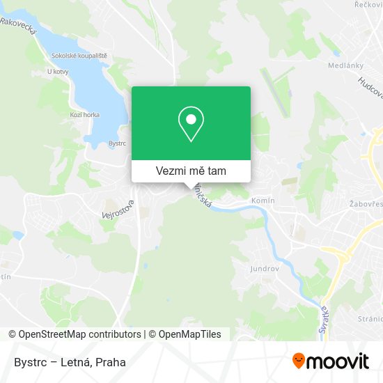 Bystrc – Letná mapa