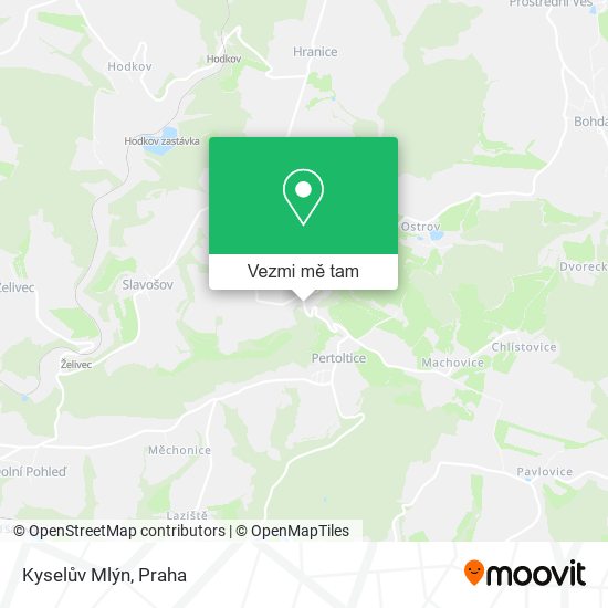 Kyselův Mlýn mapa