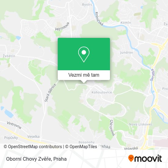 Oborní Chovy Zvěře mapa