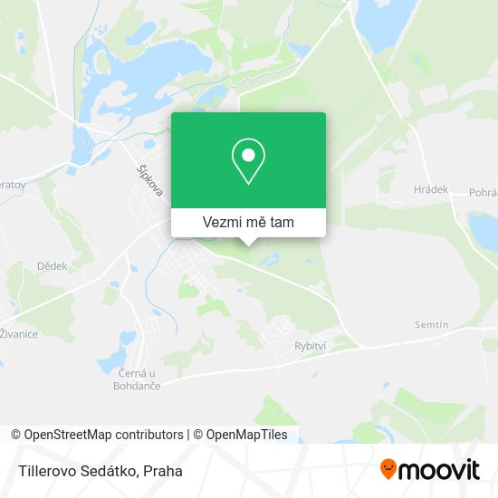 Tillerovo Sedátko mapa