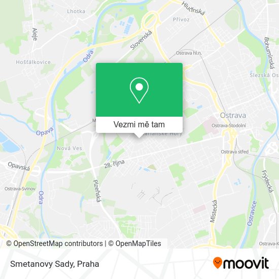 Smetanovy Sady mapa