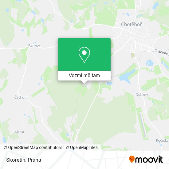 Skořetín mapa