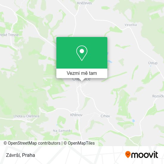 Závrší mapa