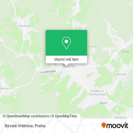 Bývalá Vrátnice mapa