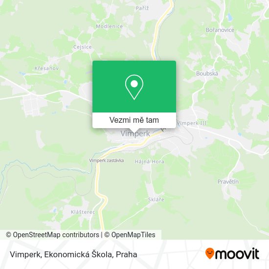 Vimperk, Ekonomická Škola mapa