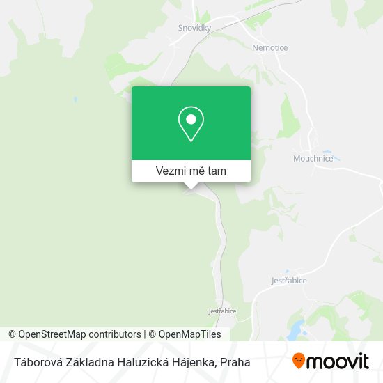 Táborová Základna Haluzická Hájenka mapa